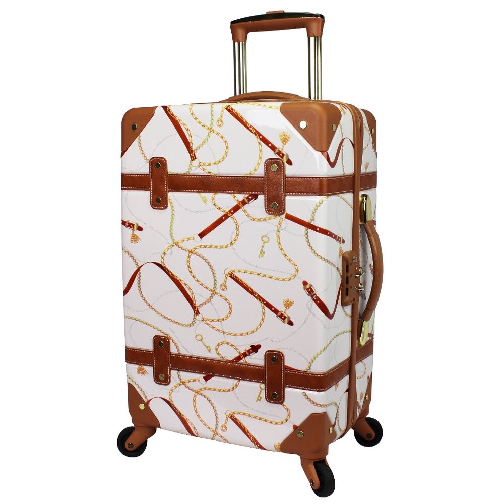 NEW - World Traveler Chariot Trunk Style 20-Inch Carry-On Luggage - Ivory